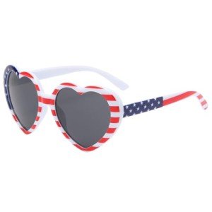 Patriotic American Flag Heart Sunglasses for July 4th