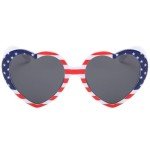 Patriotic American Flag Heart Sunglasses for July 4th