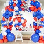 Patriotic 154pcs Balloon Garland and Star Kit