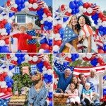 Patriotic 154pcs Balloon Garland and Star Kit