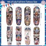 88pcs 4th of July Temporary Tattoos Set