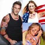 88pcs 4th of July Temporary Tattoos Set
