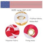 Large 4th of July American Flag Banner