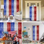 Patriotic Foil Fringe Backdrop Curtains - 2 Packs