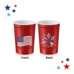 Patriotic 16 Oz Steel Chill Cups - 12 Count