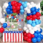 Patriotic Red, White, and Blue Balloon Garland Kit