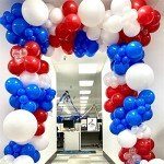 Patriotic Red, White, and Blue Balloon Garland Kit