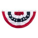 USA Patriotic Pleated Fan Flag for July 4th