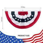 USA Patriotic Pleated Fan Flag for July 4th