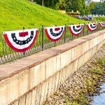 USA Patriotic Pleated Fan Flag for July 4th