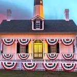 USA Patriotic Pleated Fan Flag for July 4th