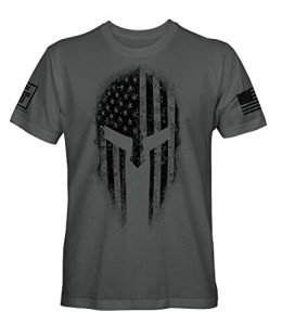 American Spartan Patriotic Men's T-Shirt - Charcoal