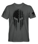 American Spartan Patriotic Men's T-Shirt - Charcoal