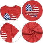 Women's American Flag Heart Graphic Tee