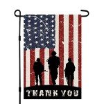 American Soldier Thank You Garden Flag - 12x18 Inch