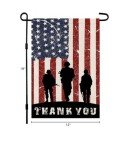 American Soldier Thank You Garden Flag - 12x18 Inch