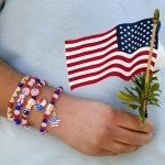 American Flag Beaded Bracelets for Patriotic Spirit