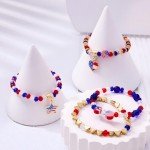 American Flag Beaded Bracelets for Patriotic Spirit