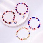 American Flag Beaded Bracelets for Patriotic Spirit