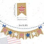 8.2Ft 4th of July Burlap Star Banner
