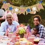 8.2Ft 4th of July Burlap Star Banner