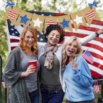 8.2Ft 4th of July Burlap Star Banner