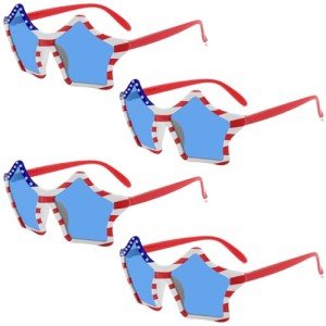 American Flag Star Shaped Sunglasses for 4th of July