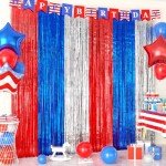 Patriotic Foil Fringe Curtains - 4th of July Decor