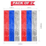 Patriotic Foil Fringe Curtains - 4th of July Decor