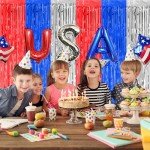 Patriotic Foil Fringe Curtains - 4th of July Decor