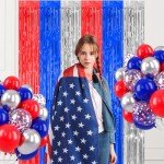 Patriotic Foil Fringe Curtains - 4th of July Decor