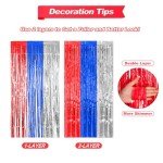 Patriotic Foil Fringe Curtains - 4th of July Decor