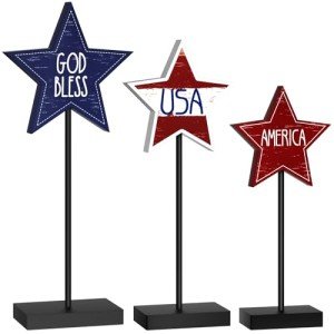 4th of July Rustic Star Table Decorations Set