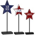 4th of July Rustic Star Table Decorations Set