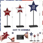 4th of July Rustic Star Table Decorations Set