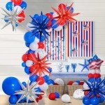 6PCS Giant Star Balloons for Patriotic Celebrations