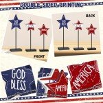4th of July Rustic Star Table Decorations Set