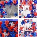 6PCS Giant Star Balloons for Patriotic Celebrations
