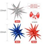 6PCS Giant Star Balloons for Patriotic Celebrations