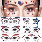 4th of July USA Flag Temporary Tattoo Stickers