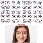 4th of July USA Flag Temporary Tattoo Stickers