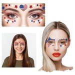 4th of July USA Flag Temporary Tattoo Stickers