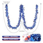 33Ft 4th of July Glitter Garland Decor