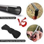 USA Flag Pole Set - 22 Feet Durable Aluminum