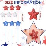 60 Pcs Red, White, Blue Star Picks