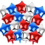 30 Pack Patriotic Foil Balloons for Celebrations