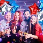 30 Pack Patriotic Foil Balloons for Celebrations