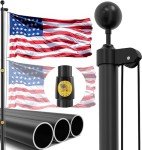 25FT Heavy Duty Aluminum Flag Pole Kit