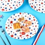Elyxio Patriotic Star Disposable Party Plates - 25 Pack