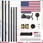 25FT Heavy Duty Aluminum Flag Pole Kit